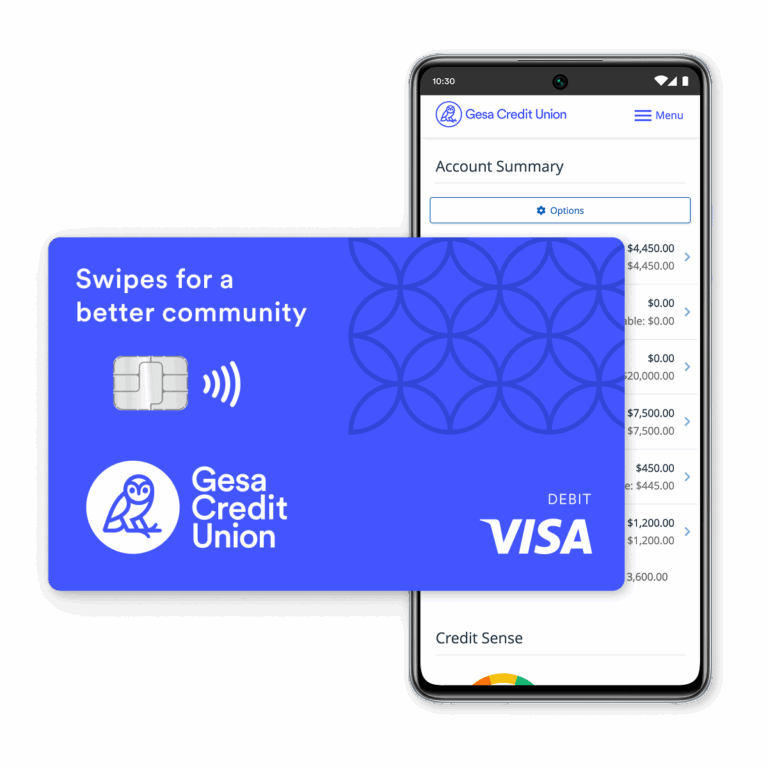 Gesa Debit Card on phone